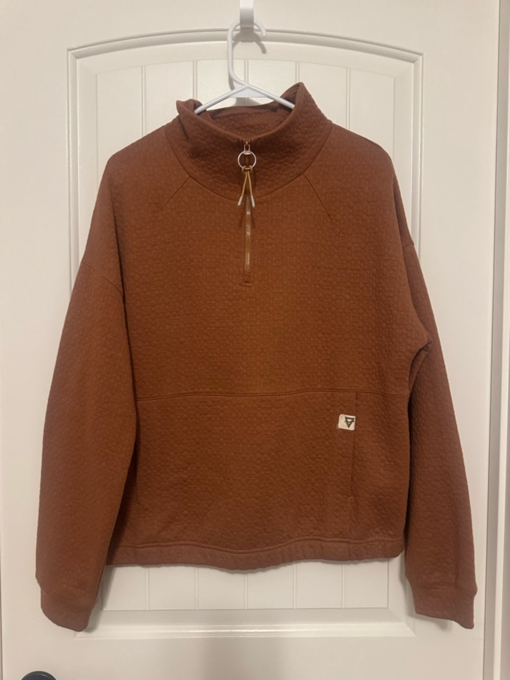 Women’s Liv Outdoor Brown 1/4 Zip Long Sleeve Pullover Size Medium